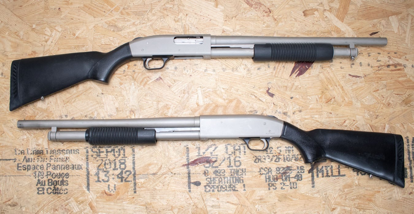 MOSSBERG 500 12 Gauge Police Trade-In Shotguns with Marinecote Finish